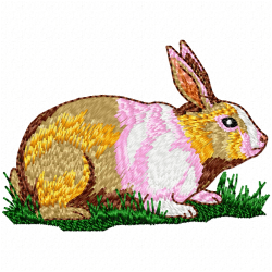 Rabbits Embroidery Design 12